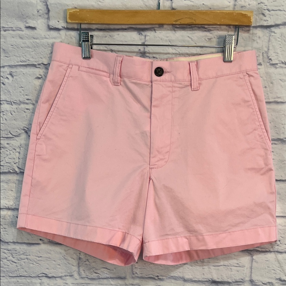 J Crew Portsider Men’s Shorts Stretch Chino Bayside Pink Size 30 Inseam 5”